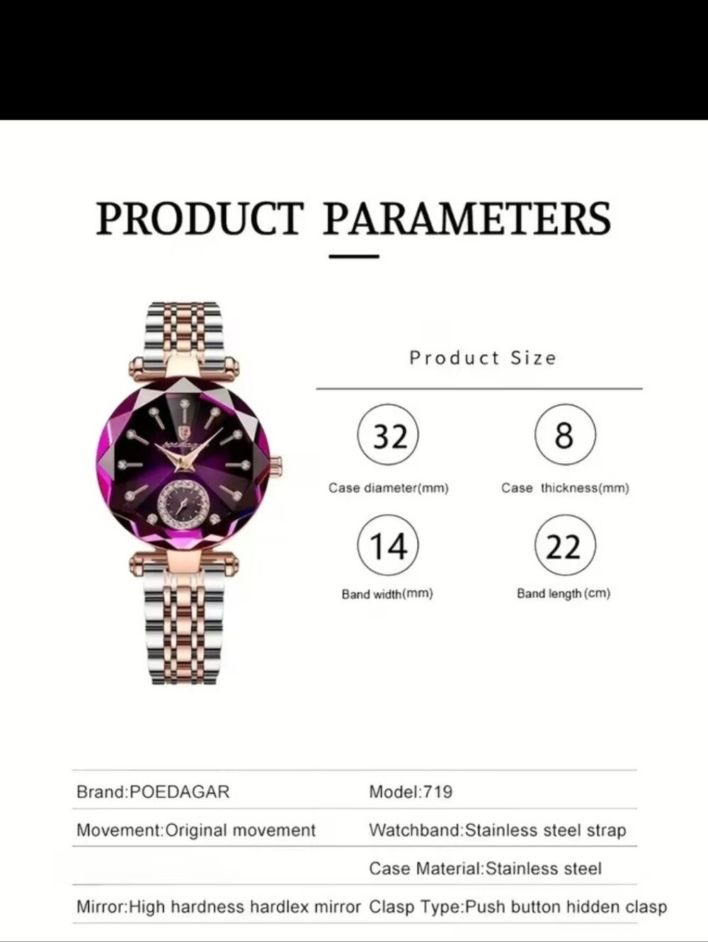 Minimalist Women'S Watch And Bracelet Set - Picture 3 of 5